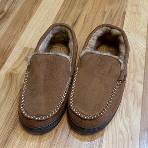 Men's Brown Suede Moccasin Slippers